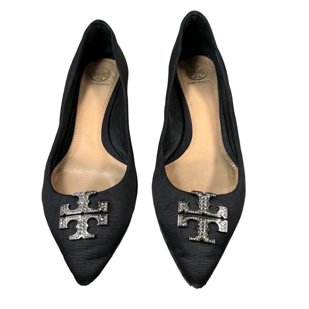 Tory Burch Gigi Crystal Embellishment Pointy Toe Flats